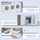 Qaba Large Kids Kitchen Playset With Telephone, Water Dispenser Simulation Cooking Set