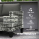2 Seater Rattan Outdoor Sofa, Patio Couch Loveseat with Cushions and Armrests for Garden, Balcony, Dark Grey