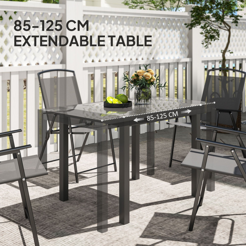 Extendable Patio Dining Table, 33.5