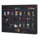 5-Tier Display Cabinet, Shot Glass Display Case, Glass Curio Cabinet with 2 Glass Doors and 4 Adjustable Shelves, Black