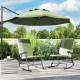 Folding Rocking Chair Set, Oversized Outdoor Rocking Chair with 400 lbs Capacity, Wide Seat, Padded High Back, Green
