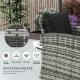 6 Pieces Wicker Patio Furniture Set with Cushions, 7-Seater Rattan Patio Sofa Set with Storage Coffee Table & Side Table, Sectional Outdoor Furniture Set, Black