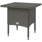 Wicker Outdoor Side Table, 20