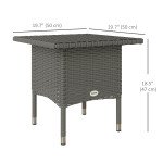 Wicker Outdoor Side Table, 20