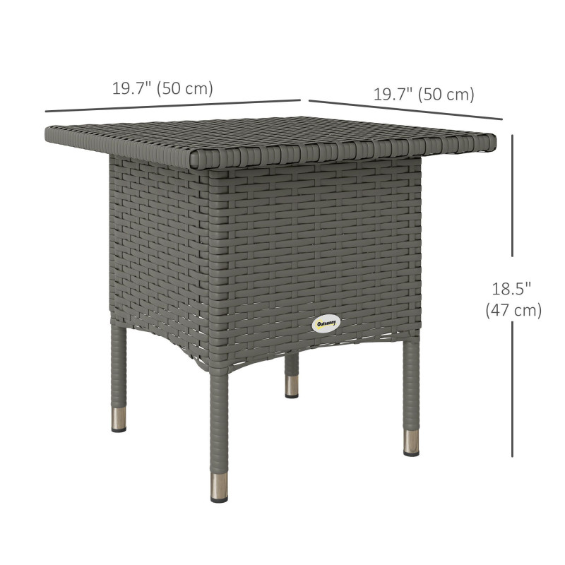 Wicker Outdoor Side Table, 20