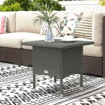 Wicker Outdoor Side Table, 20