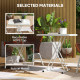 Portable Patio Side Table, Height Adjustable Outdoor Side Table, Folding Balcony Table with HDPE Top and Metal Frame for Balcony Poolside Deck, White