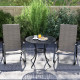 Set of 2 Patio Rocking Chairs, Outdoor Rocking Chairs with High Backrest, Armrests for Backyard, Garden, Light Brown