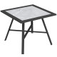 Small Outdoor Side Table, Patio Side Table with SPC Tabletop for Garden, Patio, Lawn, Grey