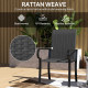 4 Piece PE Rattan Patio Dining Chairs with Steel Frame,  for Garden, Backyard, Pool Side, Porch, Black