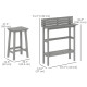 3 Piece Patio Bar Set with 43