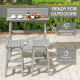 3 Piece Patio Bar Set with 43