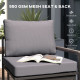 5 Pieces Outdoor Patio Furniture Set with Ottomans, Cushions, Small Patio Sofa Set for Garden, Backyard, Poolside, Grey
