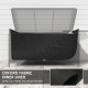 165 Gallon Deck Box, Wicker Outdoor Patio Storage Box with Waterproof Liner, Gas Strut and Universal Wheels, Black