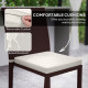 Patio Dining Chairs Set of 4, All Weather Wicker Armless Outdoor Chairs with Steel Frame for Garden, Backyard, Beige