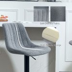 Adjustable Barstools Set of 2, Swivel Bar Stools with Back and Footrest for Kitchen Island Counter, Charcoal Grey