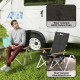 Camping Chairs 2 Pack, Portable Folding Camp Chair with Padded Seat and Bag, Outdoor High Back Recliner, Black