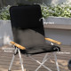Camping Chairs 2 Pack, Portable Folding Camp Chair with Padded Seat and Bag, Outdoor High Back Recliner, Black