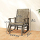 Outdoor Glider Chair, Patio Glider with Steel Frame and Mesh Fabric, Outdoor Patio Chair for Backyard, Garden and Porch, Light Mixed Brown