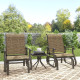 3PCs Gliding Rocking Chair & Bistro Tea Table Set, Brown