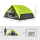 Pop Up Camping Tent, 3-4 Person Family Tent, Waterproof Dome Tent with Mesh Window, Storage Pockets and Hook