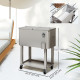 60 Quart Rolling Outdoor Cooler, Portable Rolling Patio Cooler Cart with Locking Wheels, Storage Shelf, Silver
