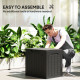 28 Gallon Deck Box, Resin Outdoor Storage Box with Handles, Waterproof and UV Resistant Storage Container