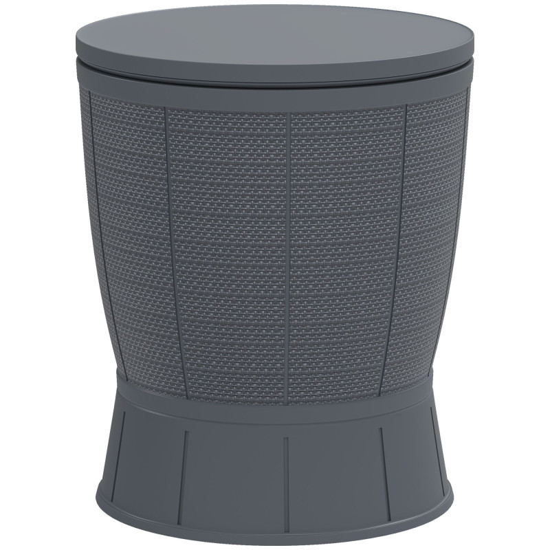 Patio Cooler Side Table with Adjustable Height
