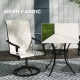 Outdoor Swivel Dining Chairs Set of 2, High Back Swivel Chairs with All Weather Mesh for Deck, Backyard, Poolside, White