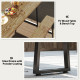 Picnic Table and Bench Set for 6 Persons with 2