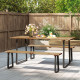 Picnic Table and Bench Set for 6 Persons with 2