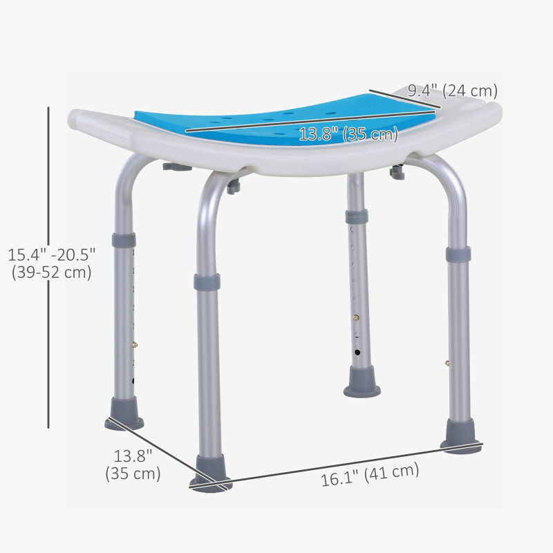 Height Adjustable Shower Chair, 20.5