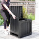 32 Gallon Deck Box, Resin Outdoor Storage Box with Handles, Waterproof and UV Resistant Storage Container