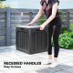 32 Gallon Deck Box, Resin Outdoor Storage Box with Handles, Waterproof and UV Resistant Storage Container