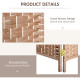 6ft Folding Room Divider, 3 Panel Wall Partition with Wooden Frame for Bedroom, Home Office, Natural