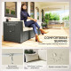 3 Seater Wicker Patio Sofa with Side Trays, Outdoor Couch with 6