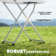 Folding Picnic Table 5-Level Height Adjustment, Portable Camping Table for Outdoor Indoor Use 30