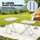 Folding Picnic Table 5-Level Height Adjustment, Portable Camping Table for Outdoor Indoor Use 30