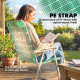 Set of 2 Folding Patio Chairs, Portable Chair Set with Armrests for Camping, Garden, Pool, Beach, Backyard, Green