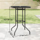 Outdoor Bar Table with Umbrella Hole, 41.3