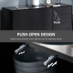 Kitchen Sideboard Storage Cabinet, Modern Coffee Bar with Push-Open Design and 2 Drawers for Living Room, Black