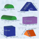 Soozier 11 Piece Soft Play Blocks Kids Climb and Crawl Gym Toy Foam Building Light Colour