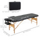 83 Inch Portable Folding Massage Table, Height Adjustable Professional Salon Spa Facial Couch Bed with Free Carrying Case, Headrest, Armrests, Black