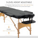 83 Inch Portable Folding Massage Table, Height Adjustable Professional Salon Spa Facial Couch Bed with Free Carrying Case, Headrest, Armrests, Black