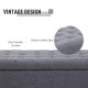 Storage Ottoman, Linen Fabric End of Bed Bench with Soft Close Lid, Button Tufted Storage Bench for Living Room, Entryway or Bedroom, 42