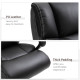 Ergonomic Heavy-Duty Office Chair with Adjustable Height, PU Leather, Rocker, 360° Swivel, 400lbs Capacity, Black