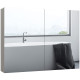 Bathroom Mirror Cabinet, Wall-Mounted Storage Organizer with Double Doors, Adjustable Shelf, Grey