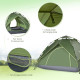 Camping Tent, 3 Person Family Tent, 1000mm Waterproof, with Sewn-in Groundsheet and Carry Bag,  for Fishing, Dark Green