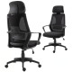 Ergonomic Office Chair with Up&Down Headrest with Adjustable Tilt Angle, Height Adjustable Swivel Seat, Lumbar Support, Black