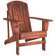 Classic Adirondack Chair Muskoka Chair, Garden Deck Chair with Cup Holder for Patio, Indoor, Backyard, Brown